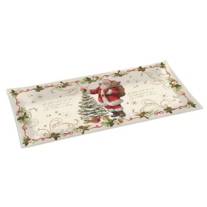 Glass platter, 32 x 17 cm, "Magic Christmas" - Easy Life brand