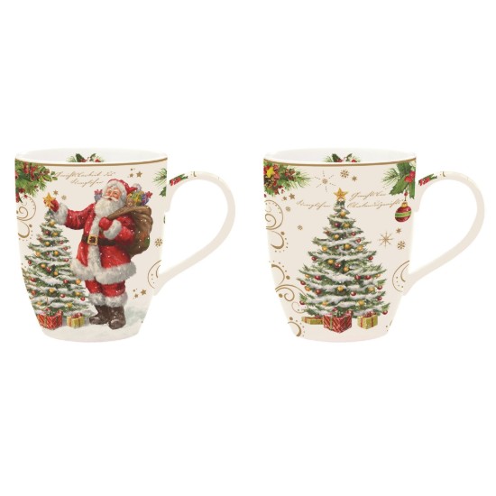 Set med 2 porslinsmuggar, 350 ml, "Magic Christmas" - Easy Life