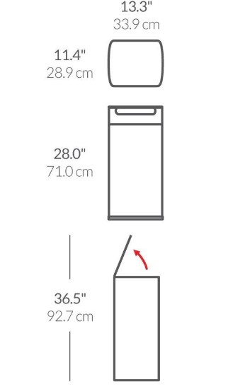 Mülleimer mit Touch-Bar, 30 L, Slim, Edelstahl – simplehuman