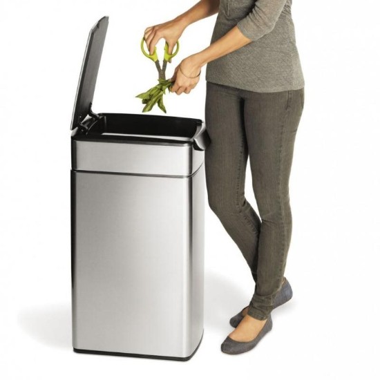 Mülleimer mit Touch-Bar, 30 L, Slim, Edelstahl – simplehuman