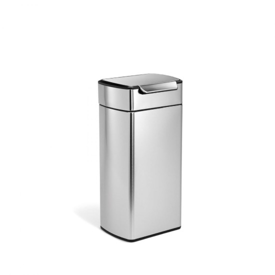 Vuilnisbak met touchbar, 40 L, Slim, roestvrij staal - simplehuman