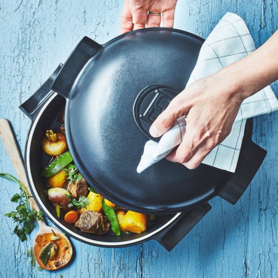 Marmite Cocotte en céramique, 22,5cm/2L, "Delight", Slate - Emile Henry