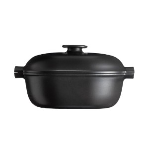 Ovale kookpot Cocotte, keramiek, 36,5 x 24,2 cm/4,5 l, "Delight", Slate - Emile Henry