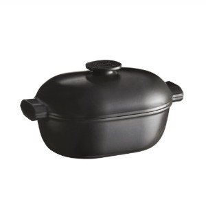 Ovale kookpot Cocotte, keramiek, 36,5 x 24,2 cm/4,5 l, "Delight", Slate - Emile Henry