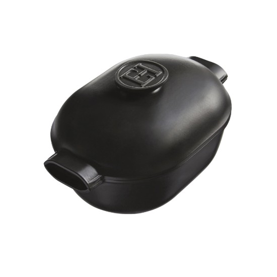 Oval Cocotte katls, keramika, 36,5 x 24,2 cm/4,5L, "Delight", Slate - Emile Henry