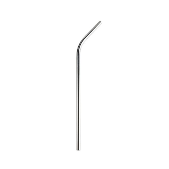 RVS gebogen rietje, 21,5 cm - Grunwerg