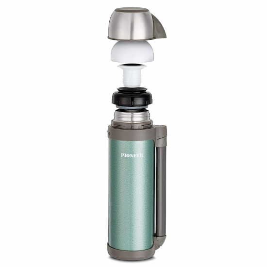 Flacon isolant thermique sous vide, acier inoxydable, 1,8 L, « Pioneer », Turquoise - Grunwerg