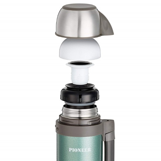 Flacon isolant thermique sous vide, acier inoxydable, 1,8 L, « Pioneer », Turquoise - Grunwerg