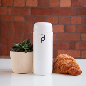 Thermisch geïsoleerde fles, roestvrij staal, 200 ml, "DrinkPod", wit - Grunwerg