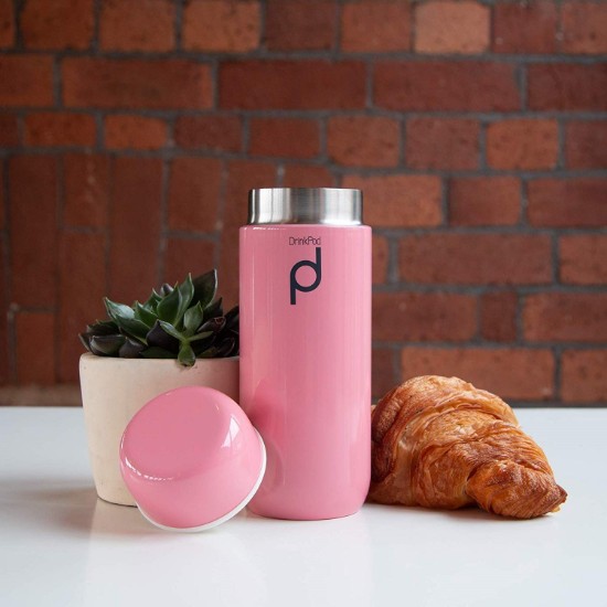 Soojusisolatsiooniga pudel, 200 ml, roostevaba teras, "DrinkPod", roosa - Grunwerg