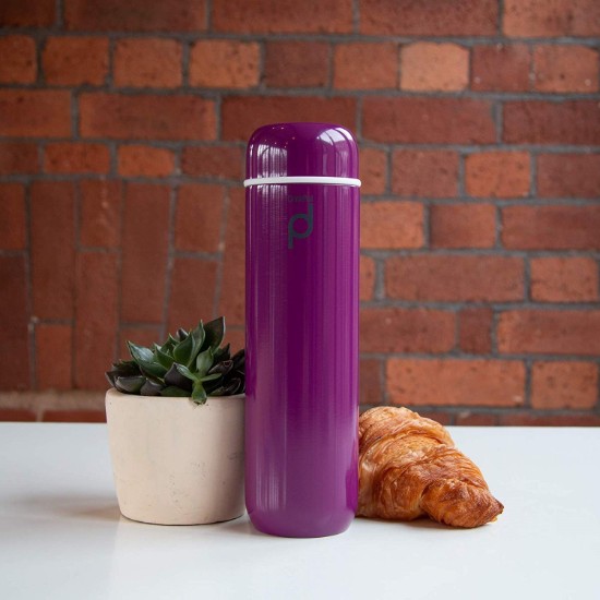 Flacone termoisolante "DrinkPod" in acciaio inox, 300 ml, colore viola - Grunwerg