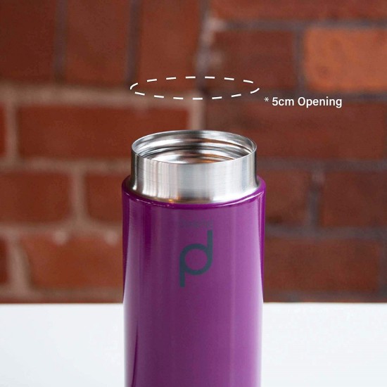 Flacone termoisolante "DrinkPod" in acciaio inox, 300 ml, colore viola - Grunwerg