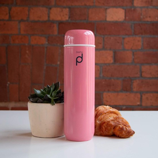 "DrinkPod" thermisch isolerende fles gemaakt van roestvrij staal, 300 ml, Roze - Grunwerg