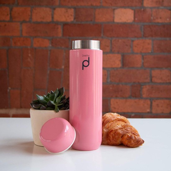 "DrinkPod" thermisch isolerende fles gemaakt van roestvrij staal, 300 ml, Roze - Grunwerg