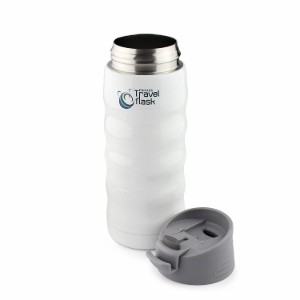 Flacone termoisolante "Pioneer" in acciaio inox, 350 ml, Bianco - Grunwerg 