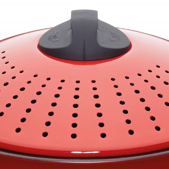 Koolstofstalen kookpot voor het koken van pasta 4 l, rood - van Kitchen Craft
