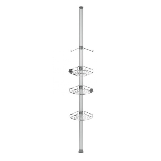 Doucherek met houders voor badaccessoires, geanodiseerd aluminium - simplehuman