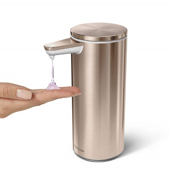 Liquid soap dispenser with sensor, 266 ml, 'Rose Gold' - simplehuman