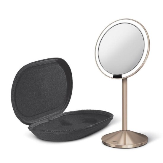 Specchio per il trucco con sensore, 11,5 cm, Rose Gold - simplehuman