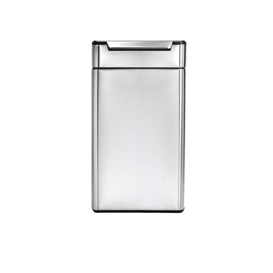 Vuilnisbak met touchbar, 40 L, Slim, roestvrij staal - simplehuman
