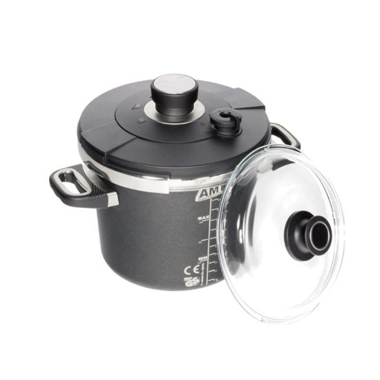 Snelkookpan, aluminium, 22 cm/ 4,5 L, inductie - AMT Gastroguss
