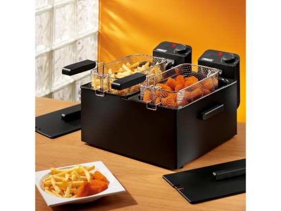 Friggitrice a 2 scomparti, 6 l, 2 x 1800 W, colore nero - Princess