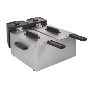 Friteuse met 2 compartimenten, 6 l, 2x1800 W, zilver - Princess