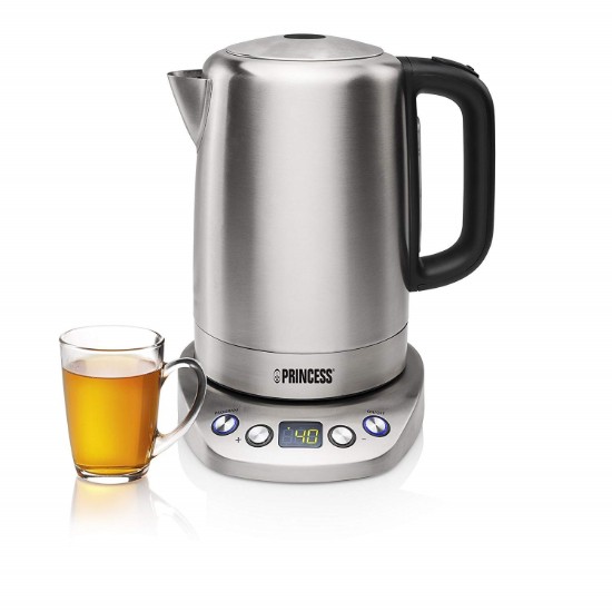 Electric kettle, stainless steel, 1.7L, 2200W, "Deluxe" - Princess 