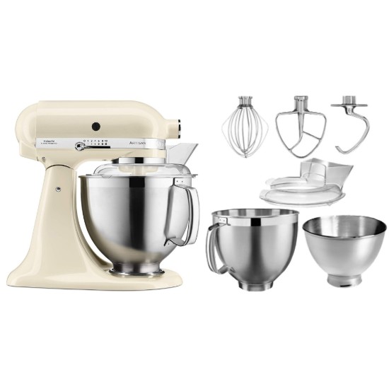 Kantelbare keukenmixer, 4.8L, Model 185, Artisan, Almond Cream - KitchenAid