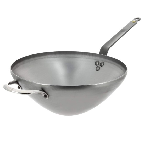 Ταψί wok "Mineral B", ατσάλι, 40 cm - μάρκας "de Buyer".
