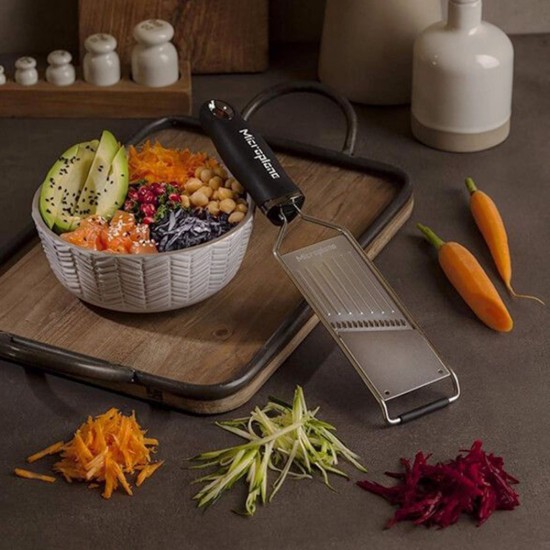  Affettatrice Julienne "Gourmet", 31,5 x 7,5 cm, nera - Microplane