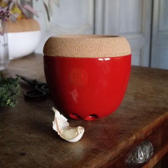 Pentola per aglio, ceramica, 14,5 cm, Burgundy - Emile Henry