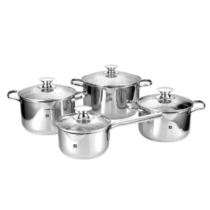 Rvs pannenset, 8 stuks - Zokura
