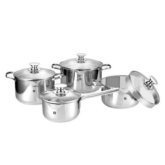 Set pentole in acciaio inox, 8 pezzi - Zokura