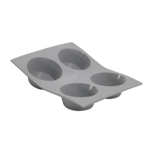 Stampo in silicone per 4 muffin, 21 cm x 17,6 cm - marchio "de Buyer".