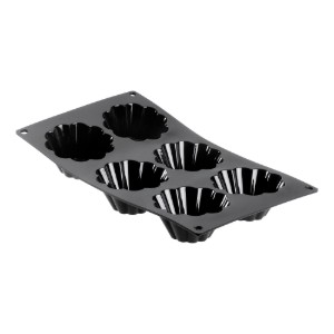 Stampo flessibile per 6 mini muffin, 30 x 17,5 cm, silicone - de Buyer