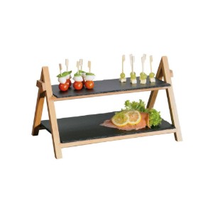 Standaard met 2 niveaus, 43,4 x 27,5 cm, leisteen - Kesper