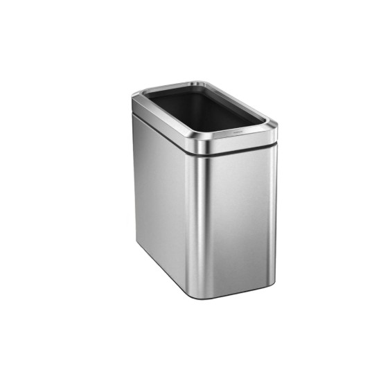 Vuilnisbak, 10 L, roestvrij staal, Slim - simplehuman
