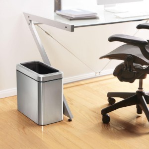 Vuilnisbak, 10 L, roestvrij staal, Slim - simplehuman