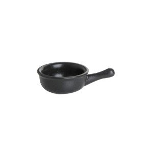 Mini kommetje met handvat, porselein, 9,5 cm, zwart, "Seasons" - Porland