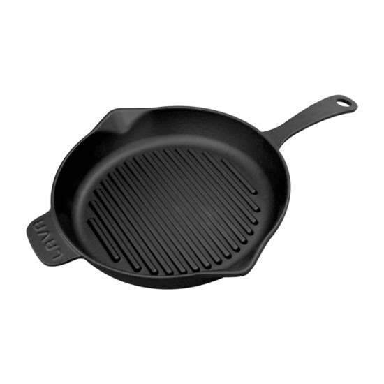 Grillpan, gietijzer, 28 cm - merk LAVA