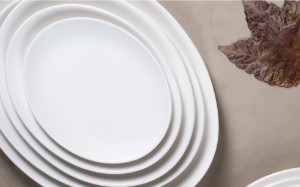 Ovale schaal, porselein, 36x27cm, "Gastronomi Soley" - Porland