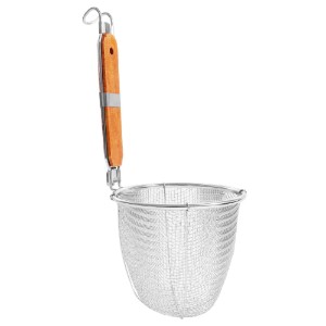 Noodle straining basket, with wooden handle 14.5 cm - Zokura