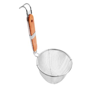 Noodle straining basket, with wooden handle 14.5 cm - Zokura