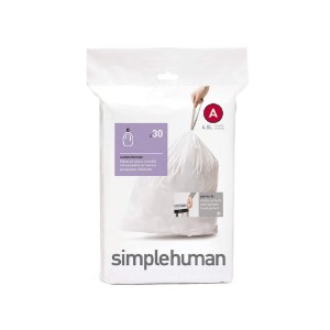 Sacchetti per spazzatura, codice A, 4,5 L / 30 pz., plastica - simplehuman