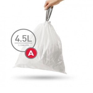 Sacchetti per spazzatura, codice A, 4,5 L / 30 pz., plastica - simplehuman