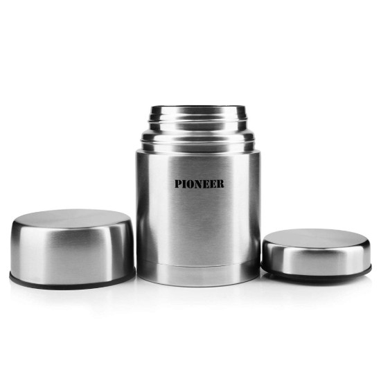 "Pioneer" thermisch isolerende container voor soep, 1 l, Zilverkleur - Grunwerg