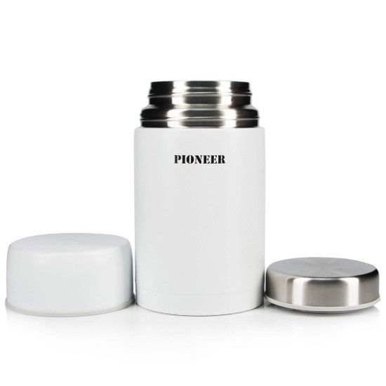 "Pioneer" thermisch isolerende container voor soep, 1 l, Wit - Grunwerg