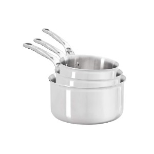 Set van 3 "Affinity" steelpannen, roestvrij staal - merk "de Buyer"