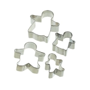 Set van 4 mallen voor taarten, roestvrij staal - Kitchen Craft